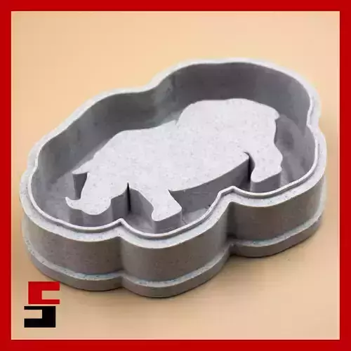 Rhino cookie cutter 