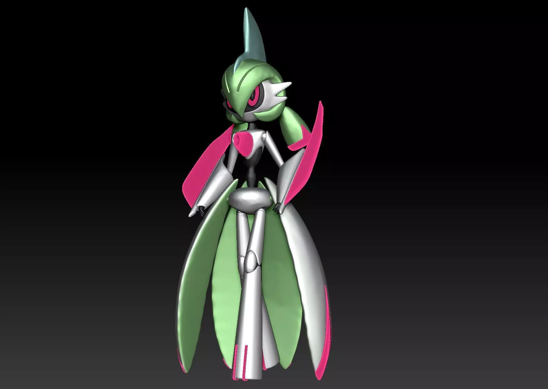 Pokemon Paradox Future Gardevoir Gallade Iron Valiant 3D print model_0