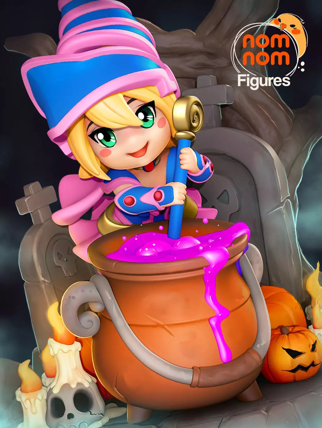 Chibi Dark Magician Girl - YuGiOh 3D print model_0