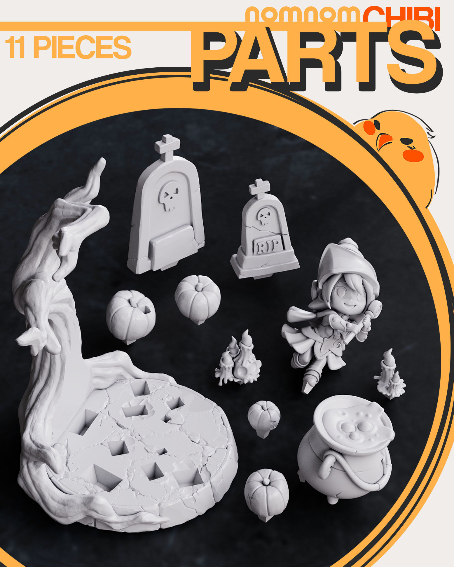 Chibi Dark Magician Girl - YuGiOh 3D print model_1