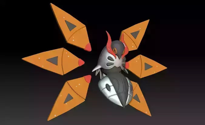 Pokemon Paradox Future Volcarona Iron Moth 3D print model