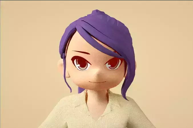  staff cartoon little girl