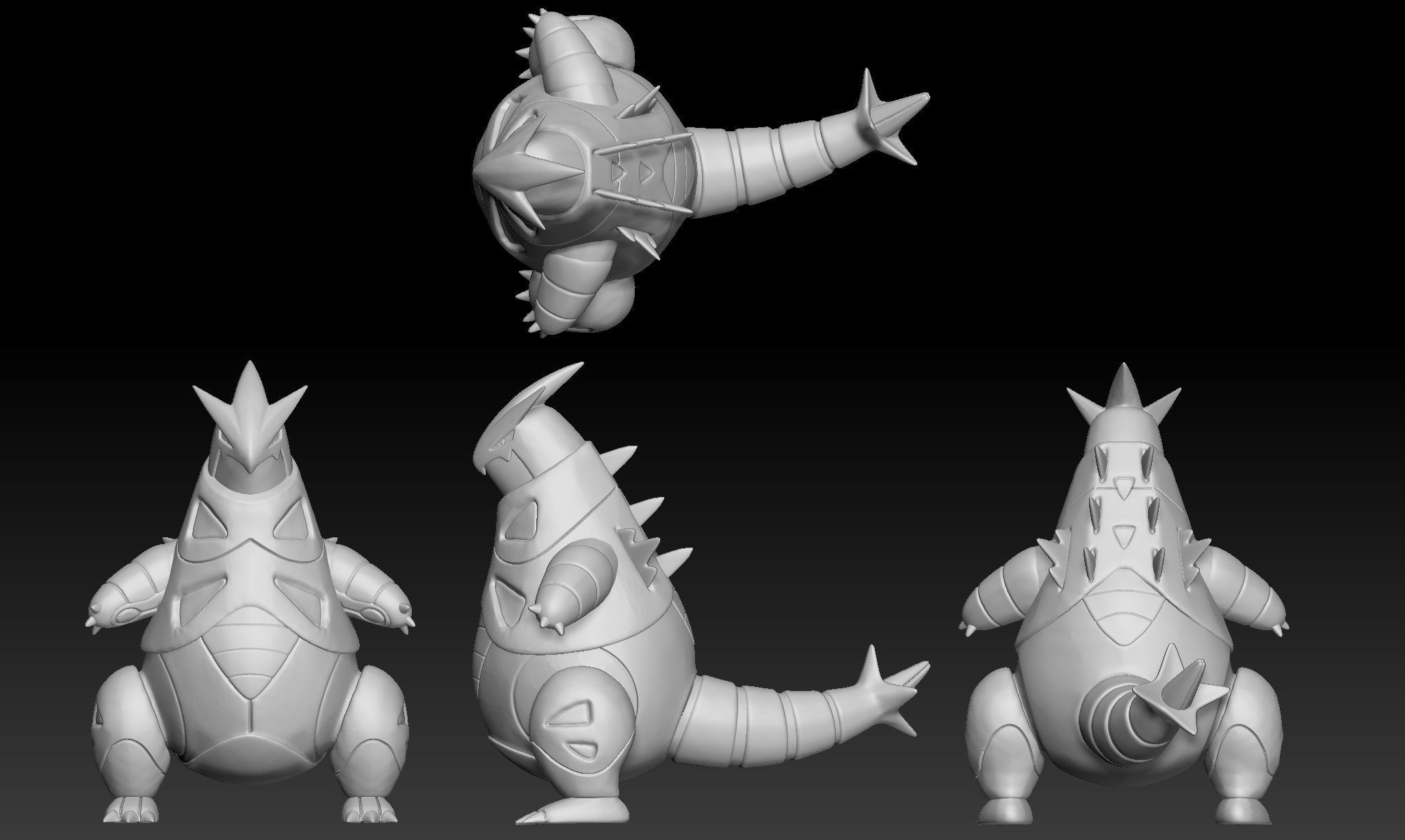 Pokemon Paradox Future Tyranitar Iron Thorns 3D print model_1