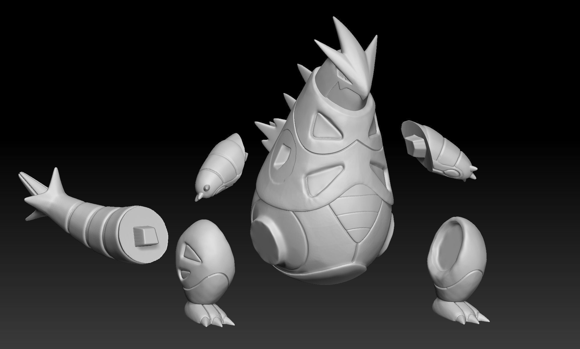 Pokemon Paradox Future Tyranitar Iron Thorns 3D print model_2