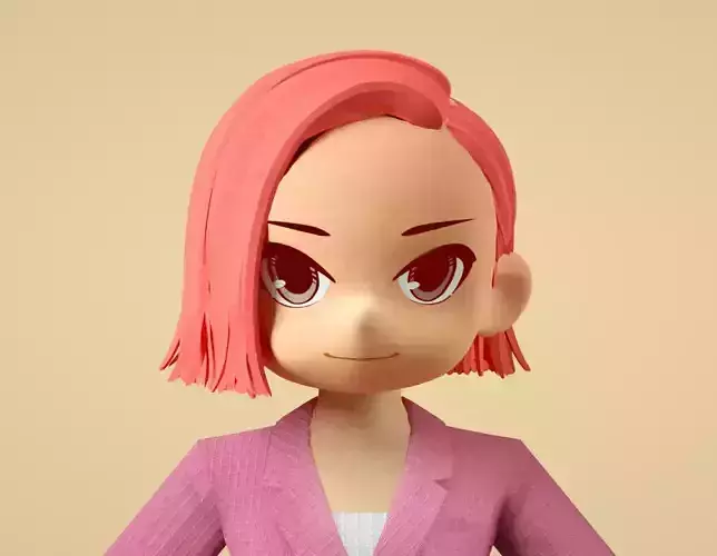  cartoon female general manager character