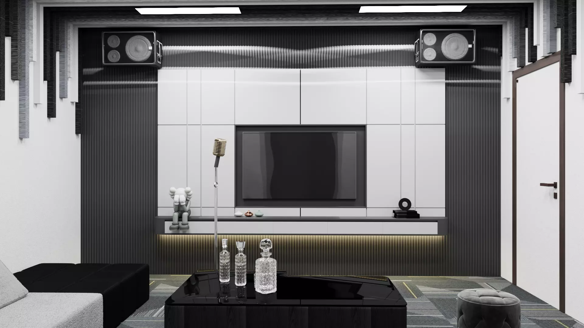 Karaoke room  Free low-poly 3D model_0