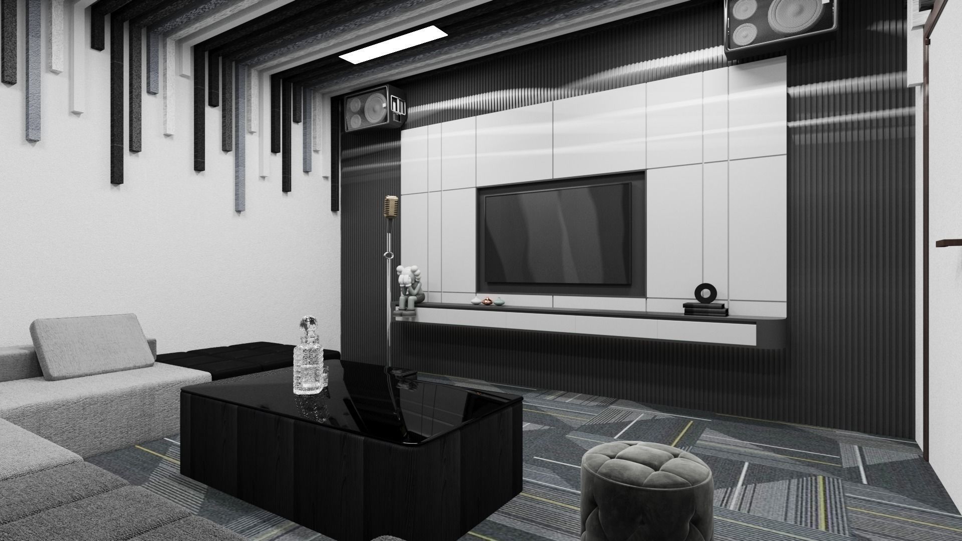 Karaoke room  Free low-poly 3D model_2