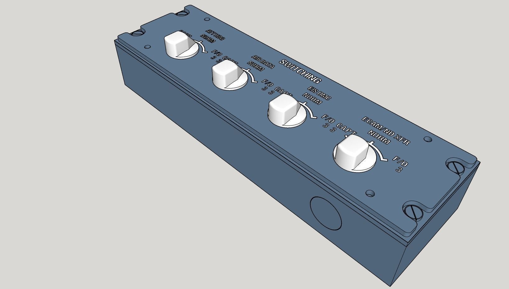 A320 ECAM Switching Control Panel 3D print model_1