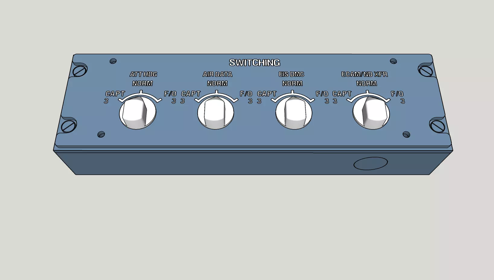 A320 ECAM Switching Control Panel 3D print model_0