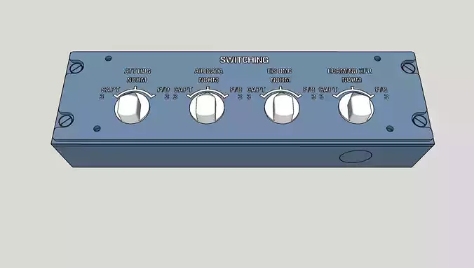 A320 ECAM Switching Control Panel 3D print model