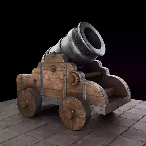 Cannon on wheels - on wheels