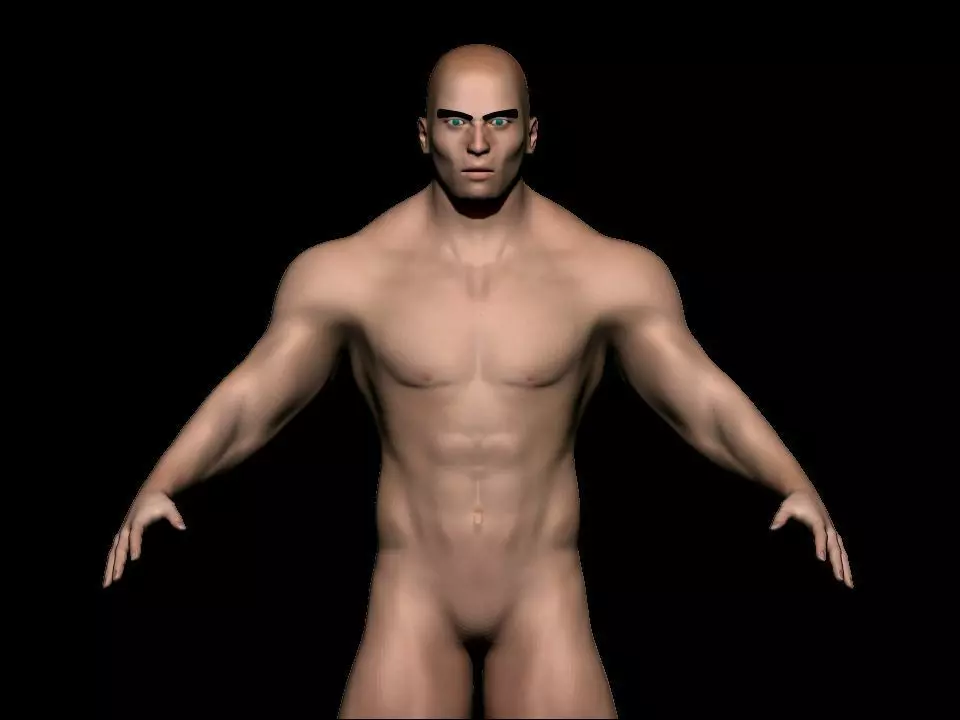 base mesh Low-poly 3D model_0