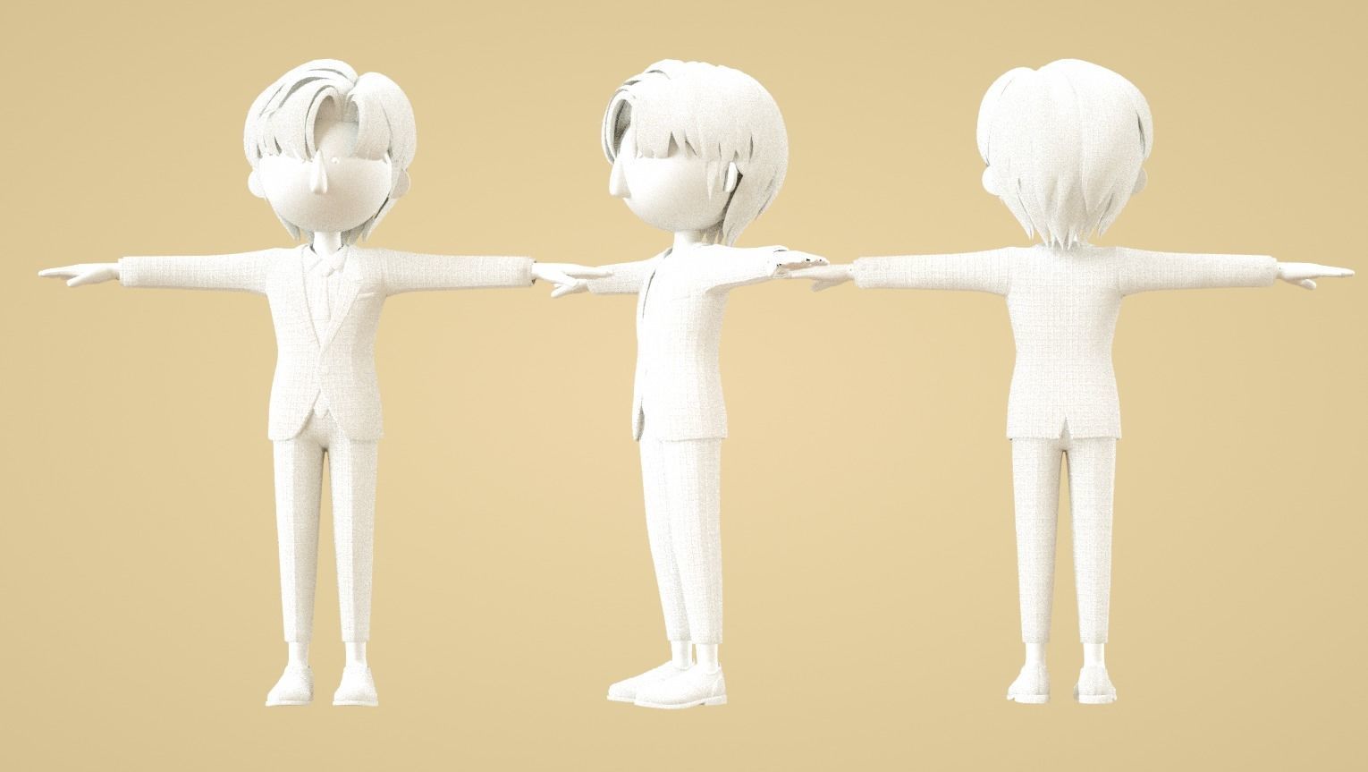 cartoon boy 3D model_8