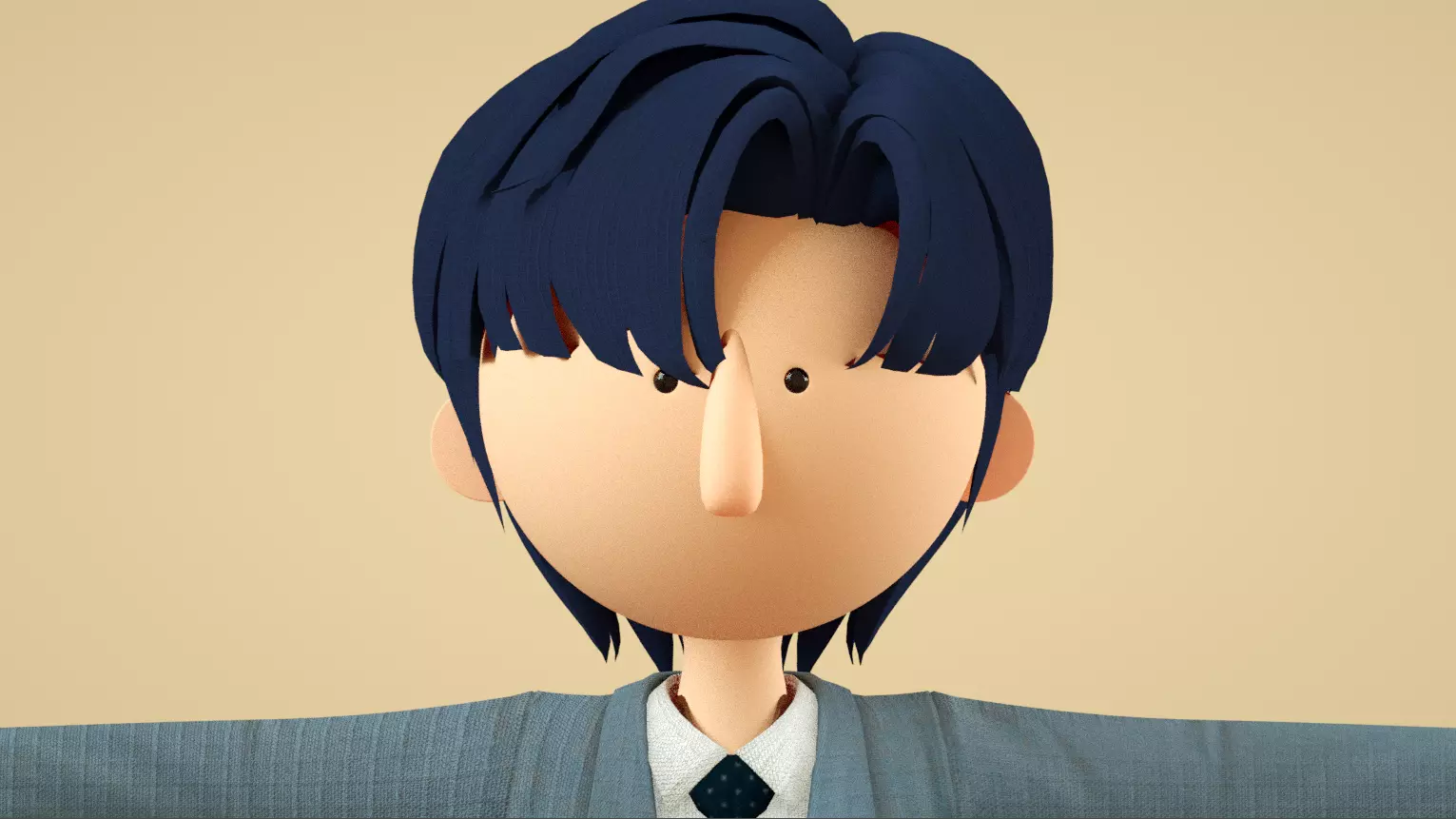 cartoon boy 3D model_0