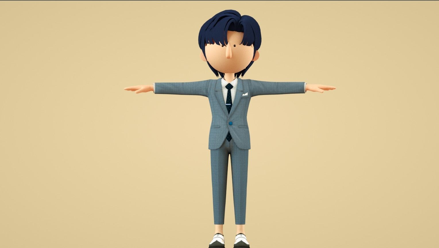 cartoon boy 3D model_1