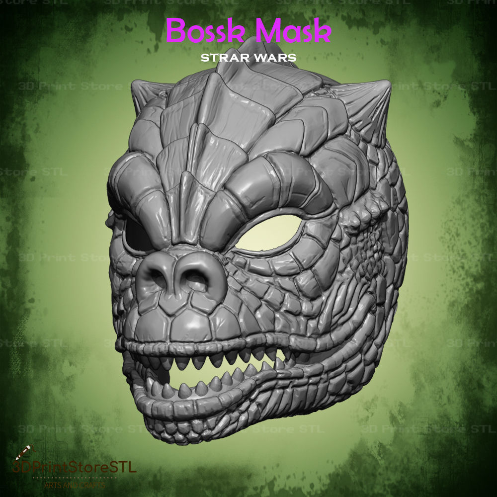 Bossk Mask Cosplay Star Wars - STL File 3D model 3D printable | CGTrader