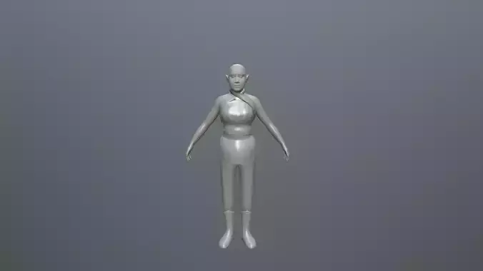 Elf Character Base Mesh - 3 Versions