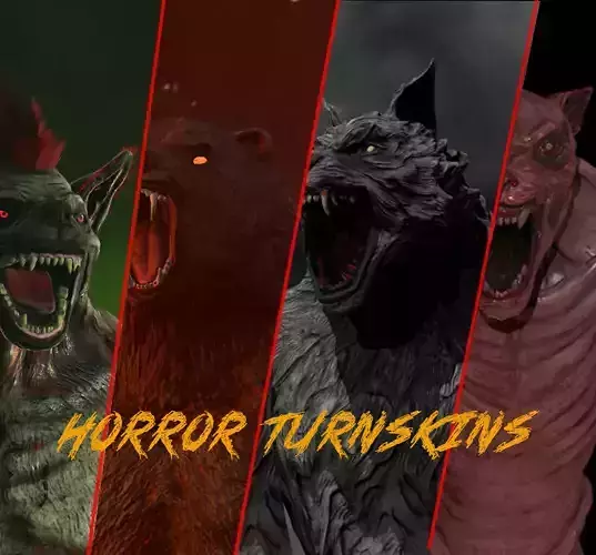 WEREWOLF TURNSKIN 6 in 1 Low-poly 3D model