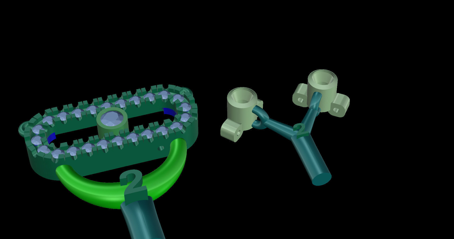 Moving Diamonds  Small  Necklace  3D print model_12