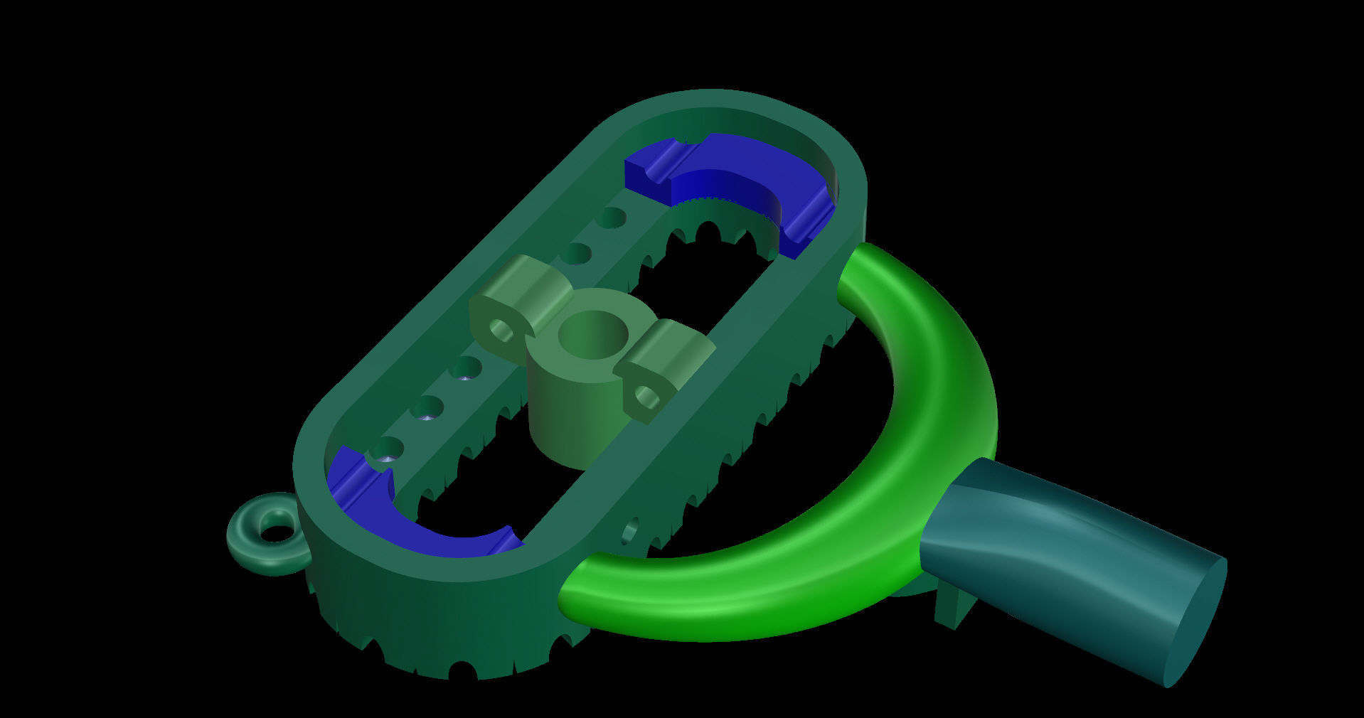 Moving Diamonds  Small  Necklace  3D print model_10