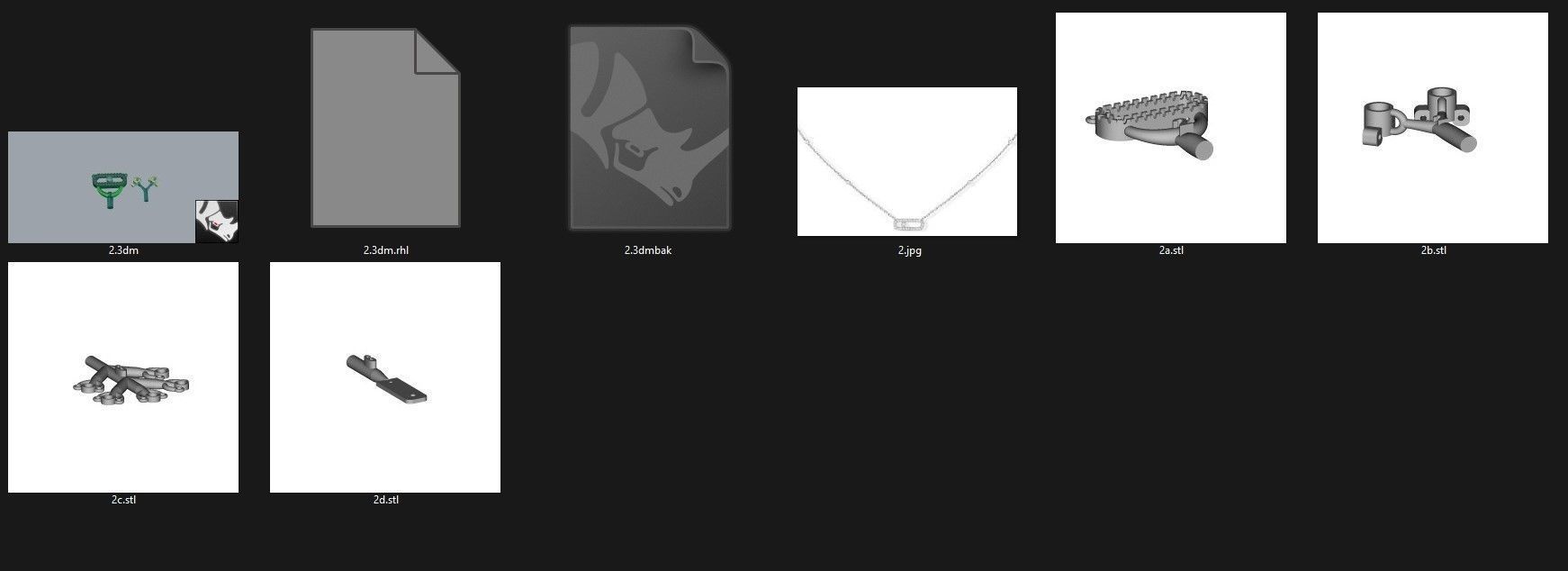 Moving Diamonds  Small  Necklace  3D print model_19