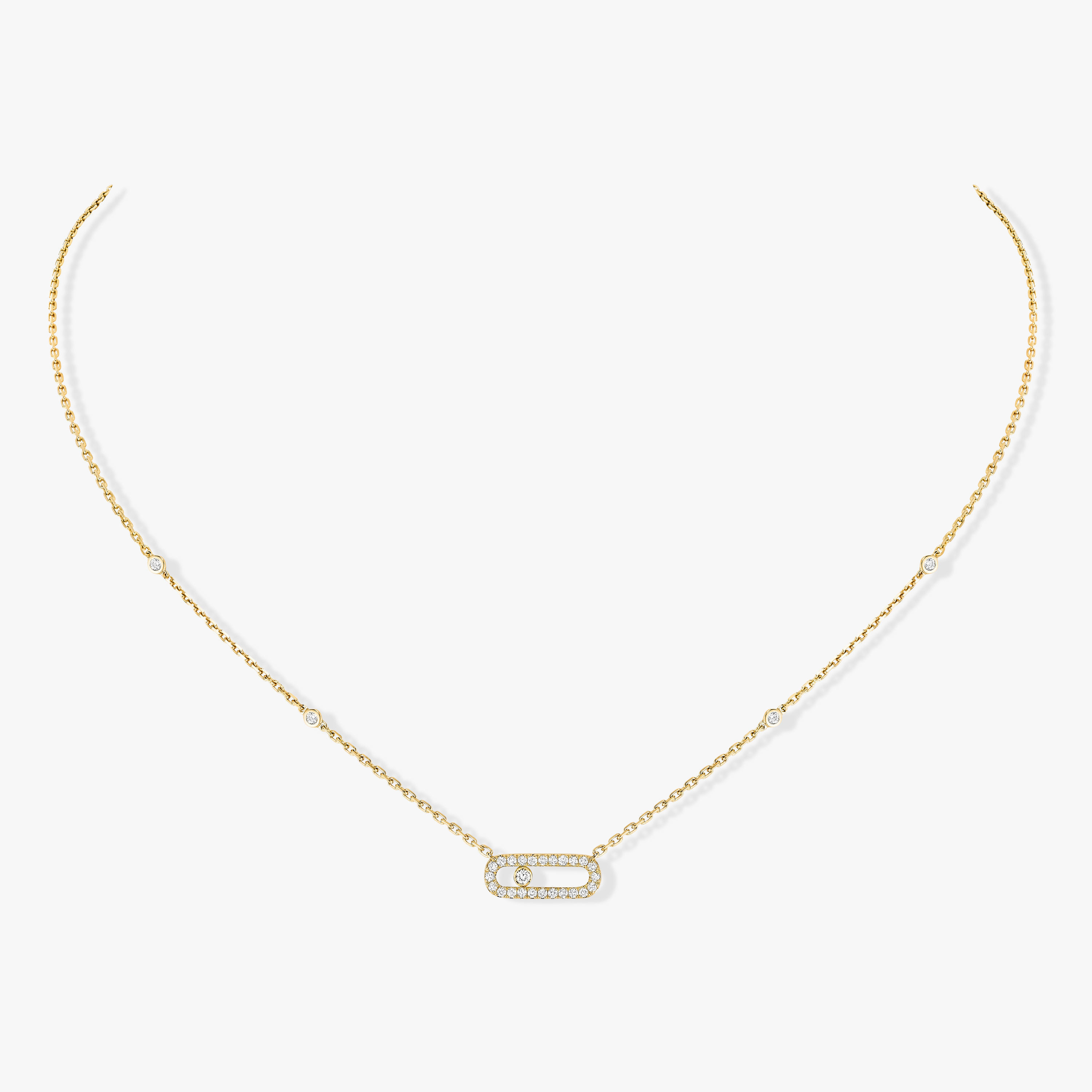Moving Diamonds  Small  Necklace  3D print model_16