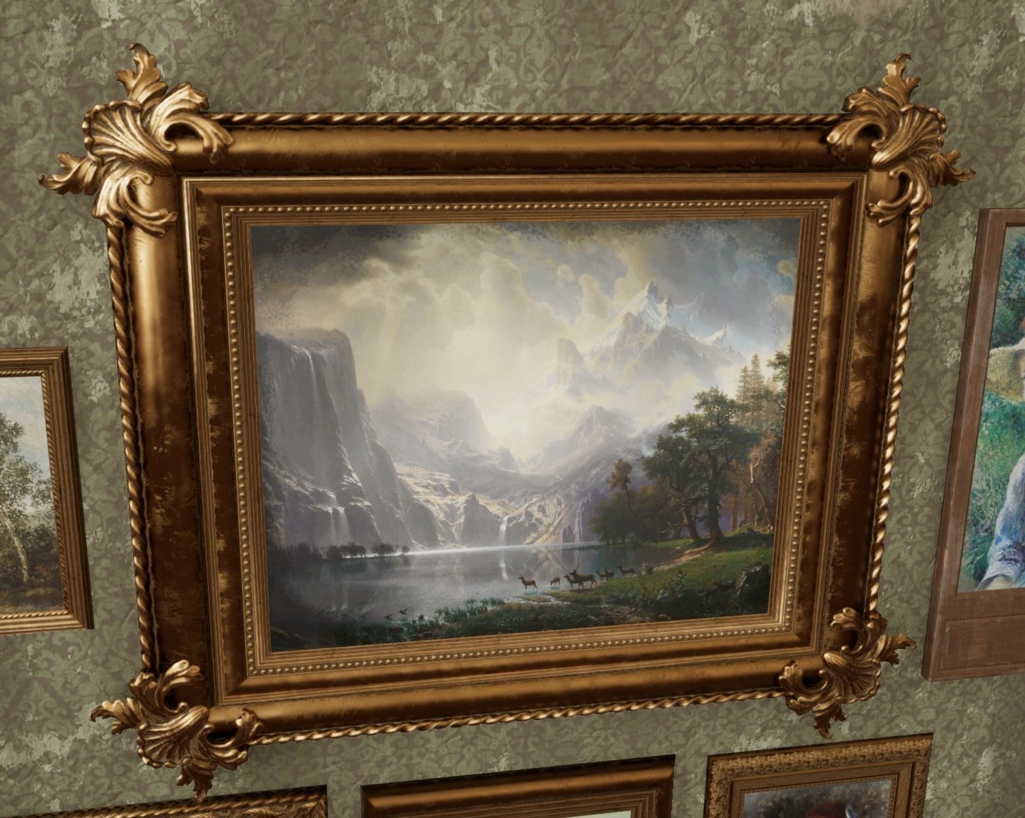 Antique Old Paintings Low-poly 3D model_6