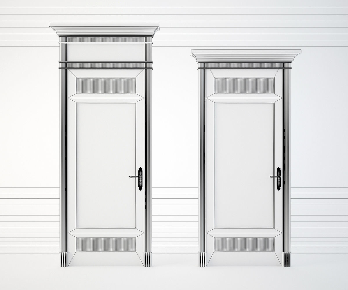 CLassic door 3D model_4