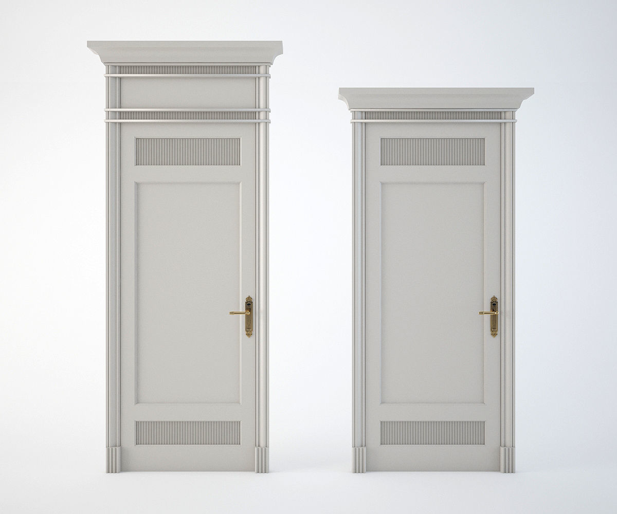 CLassic door 3D model_1