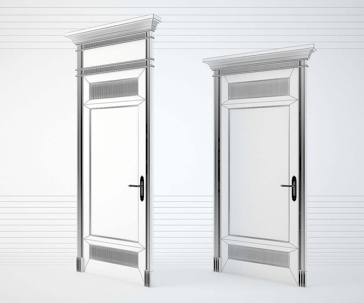 CLassic door 3D model_3