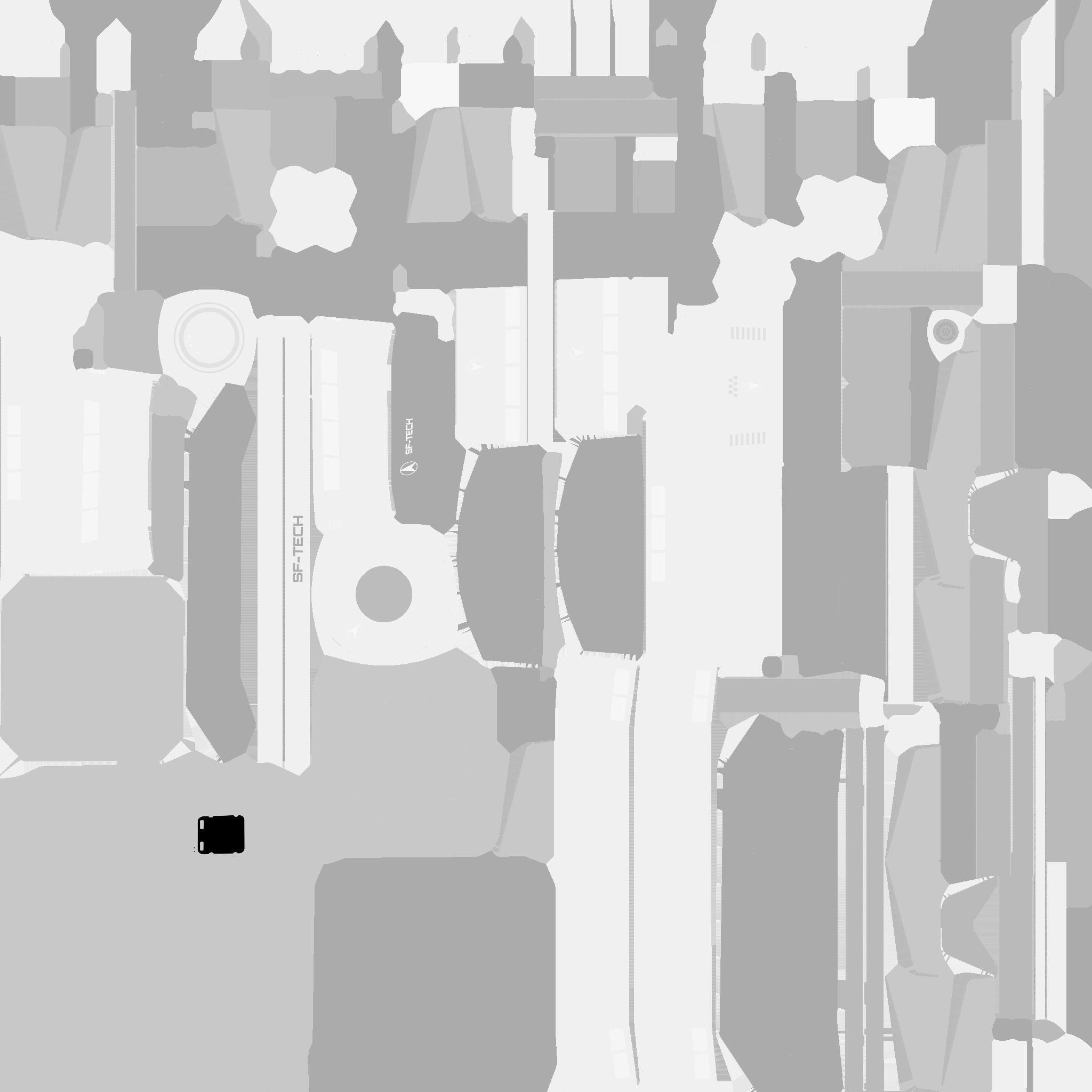 SciFi Facility B02 White Gray - Sci Fi Exterior Design Low-poly 3D model_23