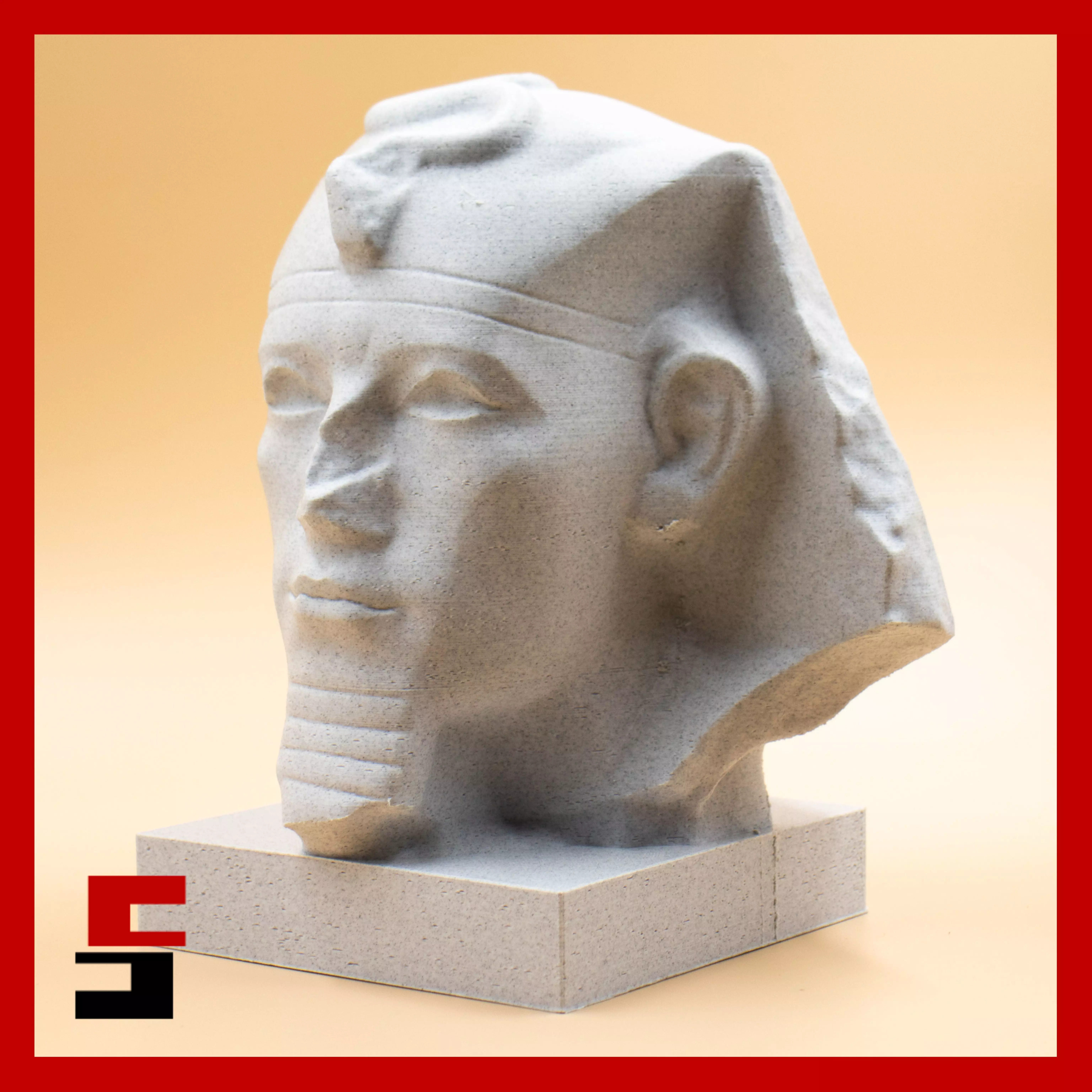 Amenemhat III Bust Statue Ancient Egyptian Sculpture 3D print model