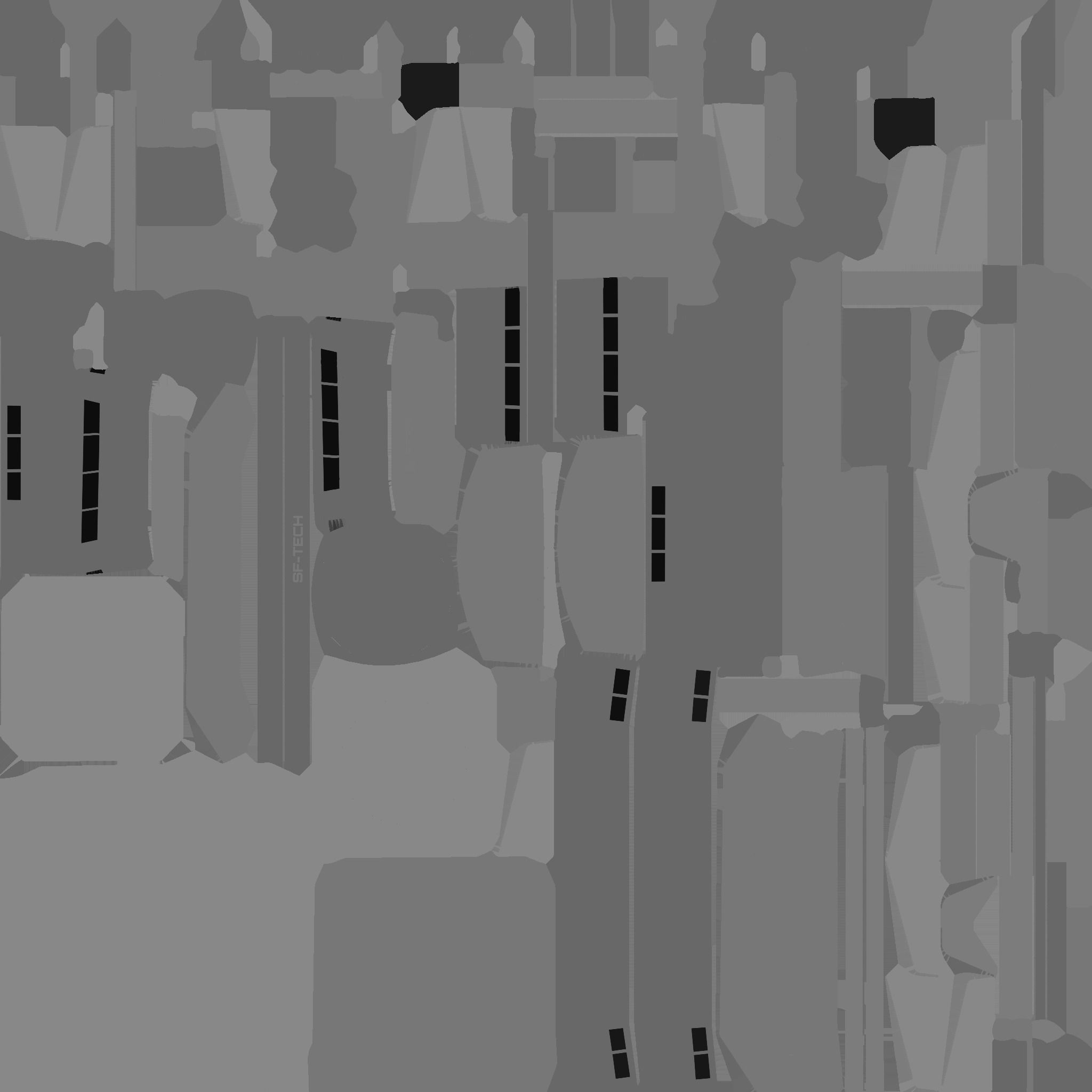 SciFi Facility B08 Metallic - Sci Fi Exterior Design Low-poly 3D model_28