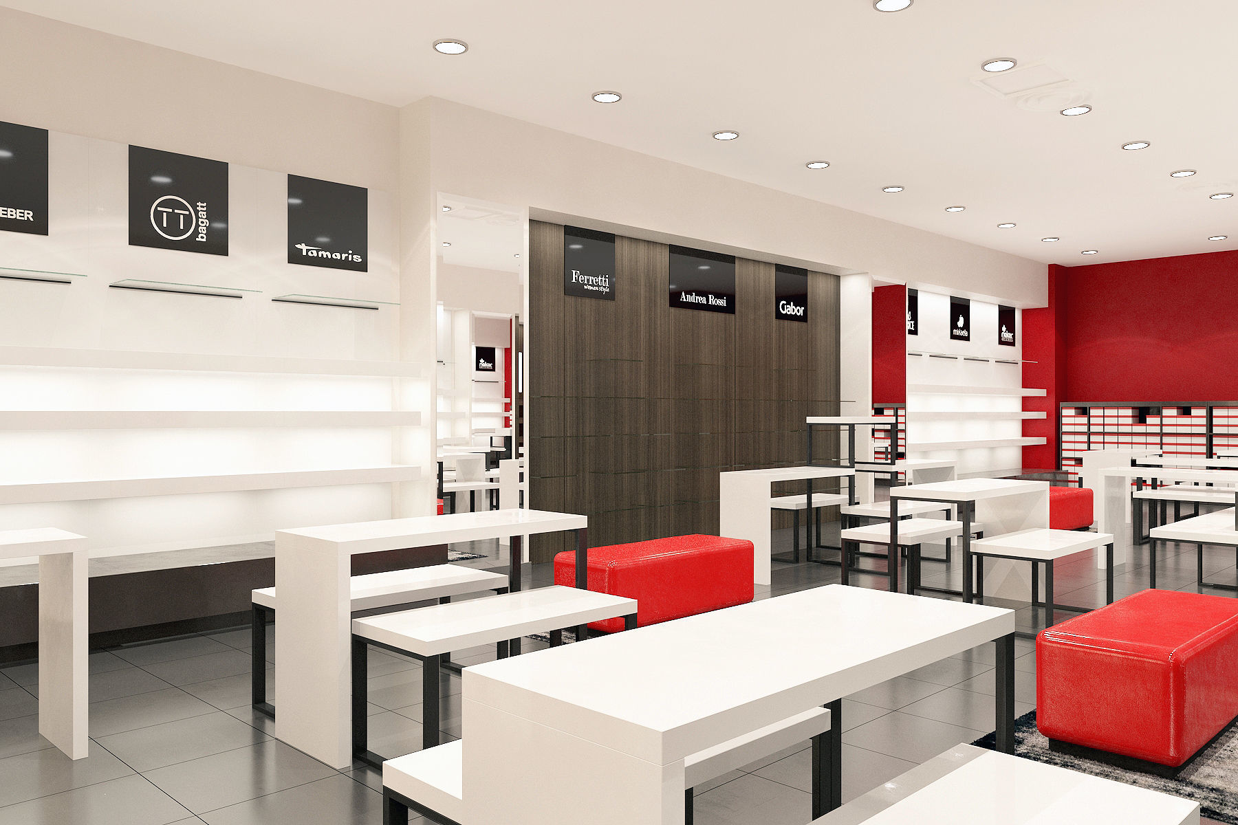 Shoe store interior 3D model_1