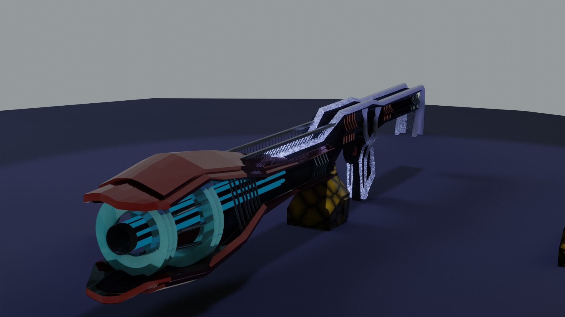 Sci-fi plasma rifle Free low-poly 3D model_16