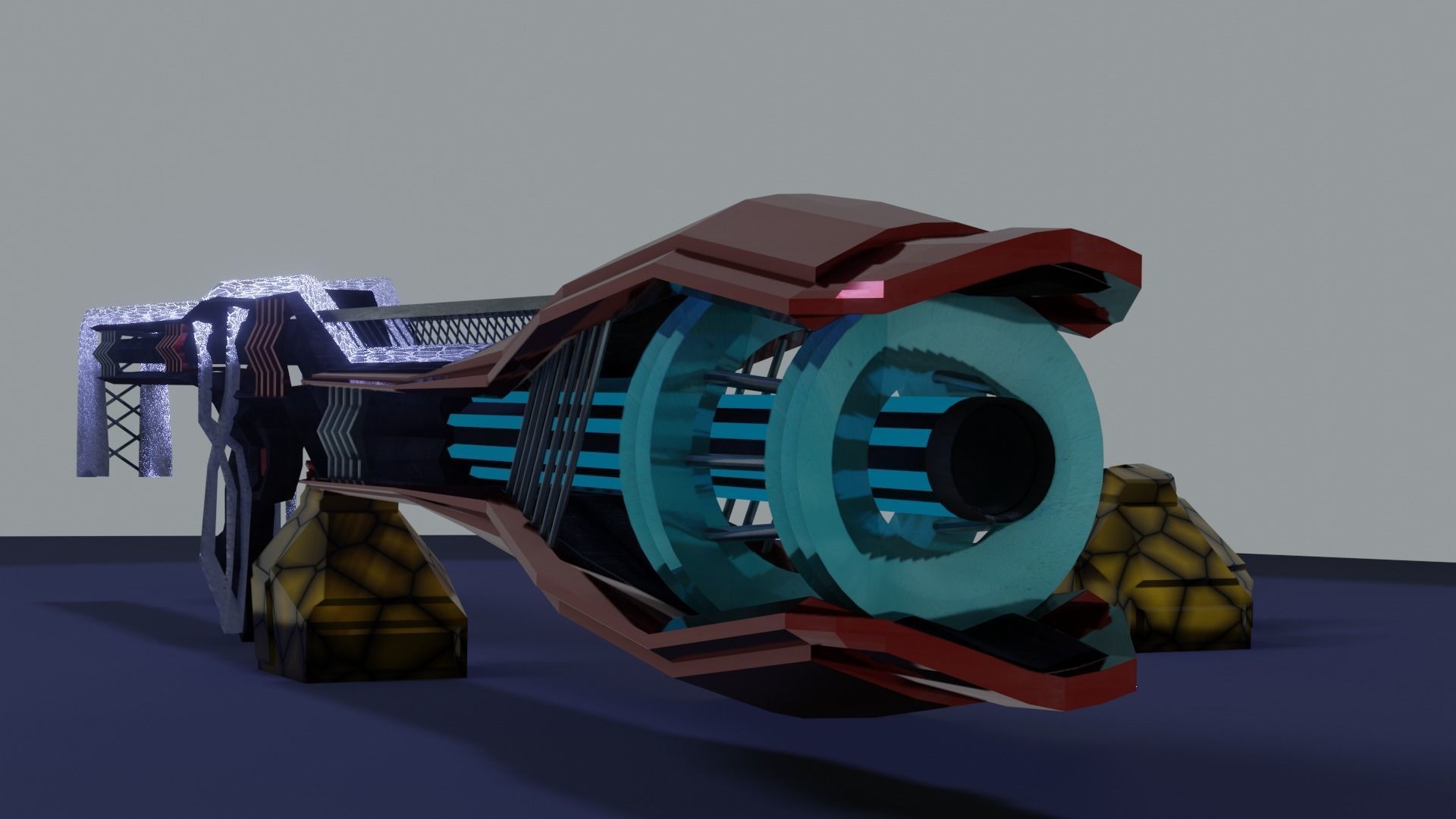 Sci-fi plasma rifle Free low-poly 3D model_17