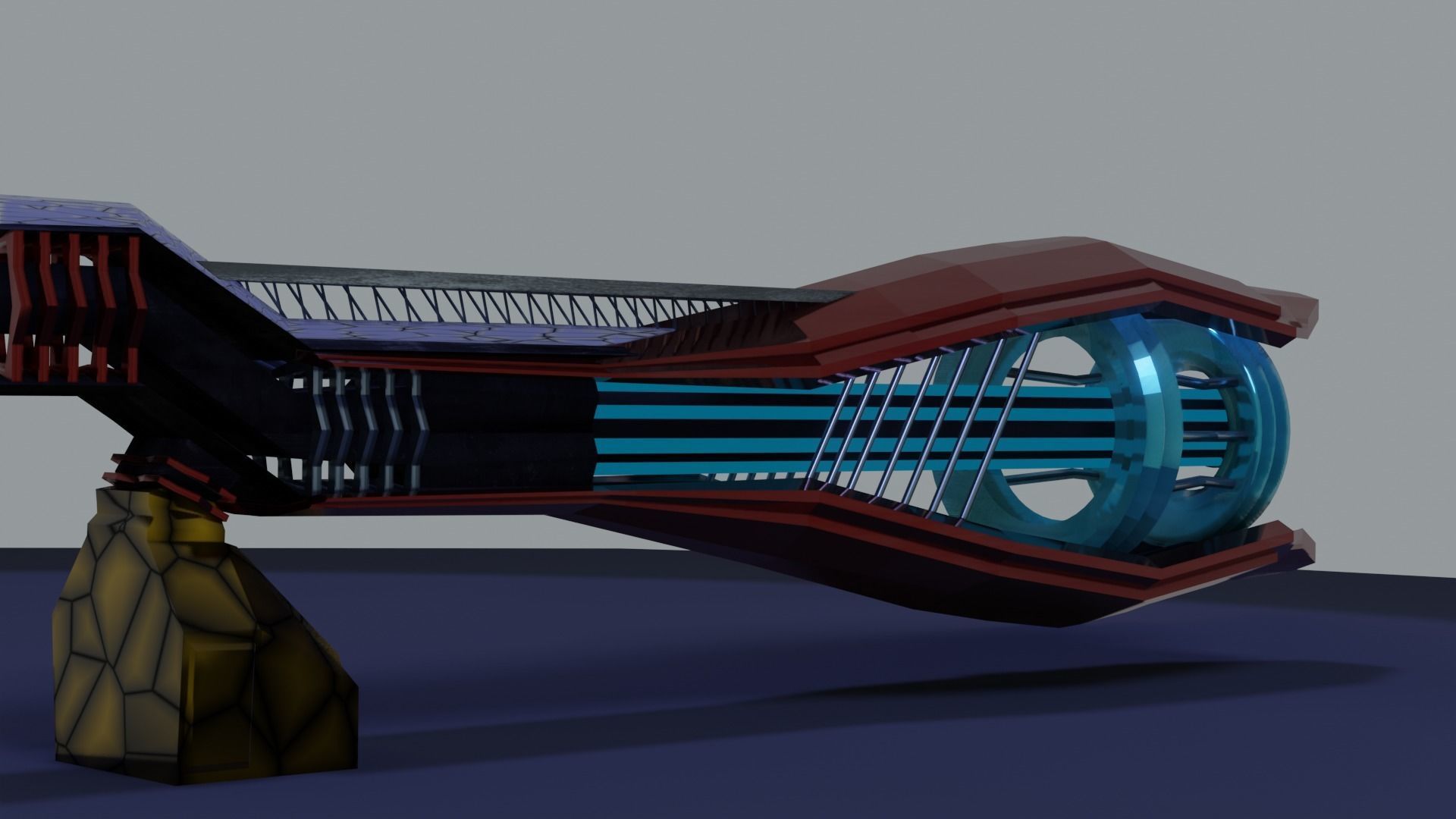 Sci-fi plasma rifle Free low-poly 3D model_18