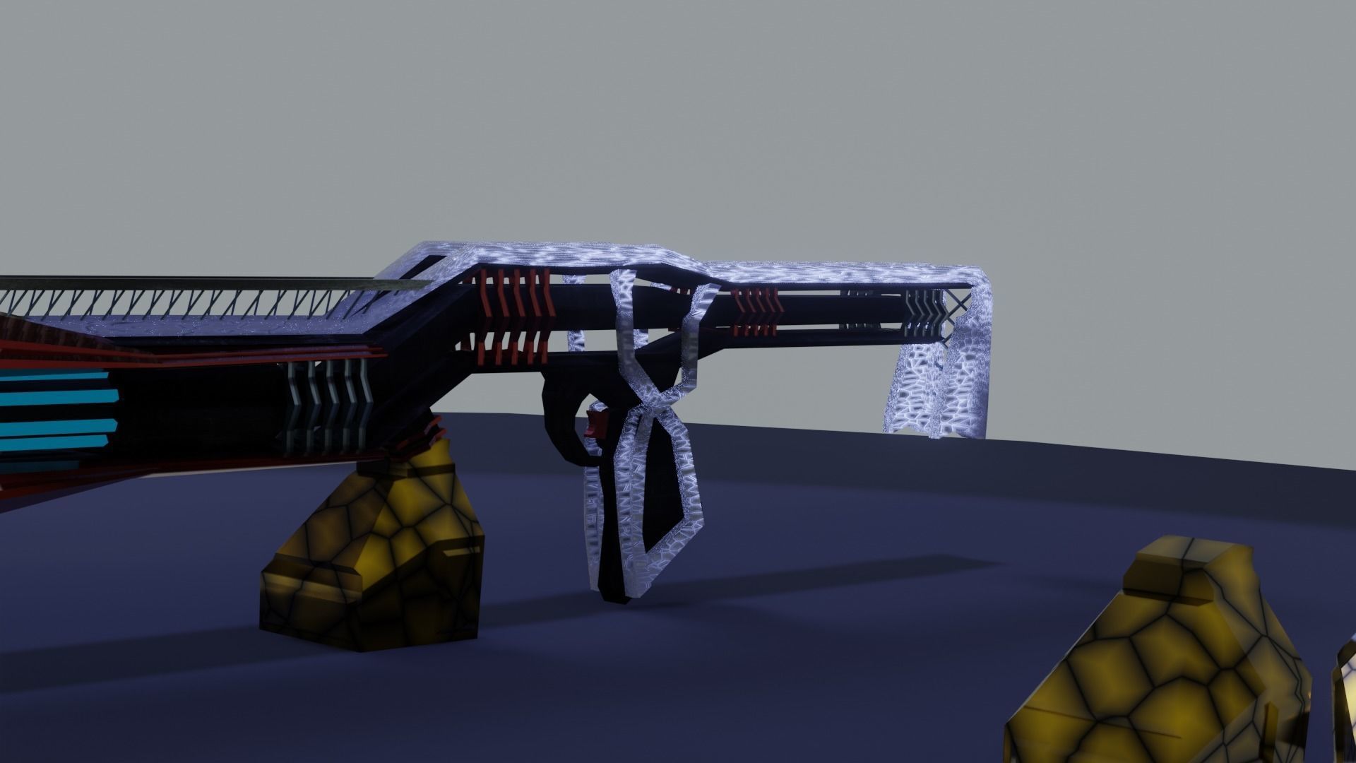 Sci-fi plasma rifle Free low-poly 3D model_14