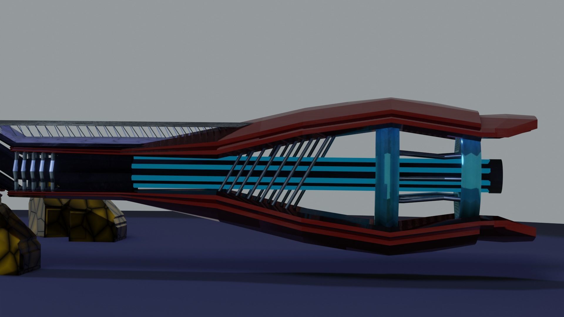 Sci-fi plasma rifle Free low-poly 3D model_6
