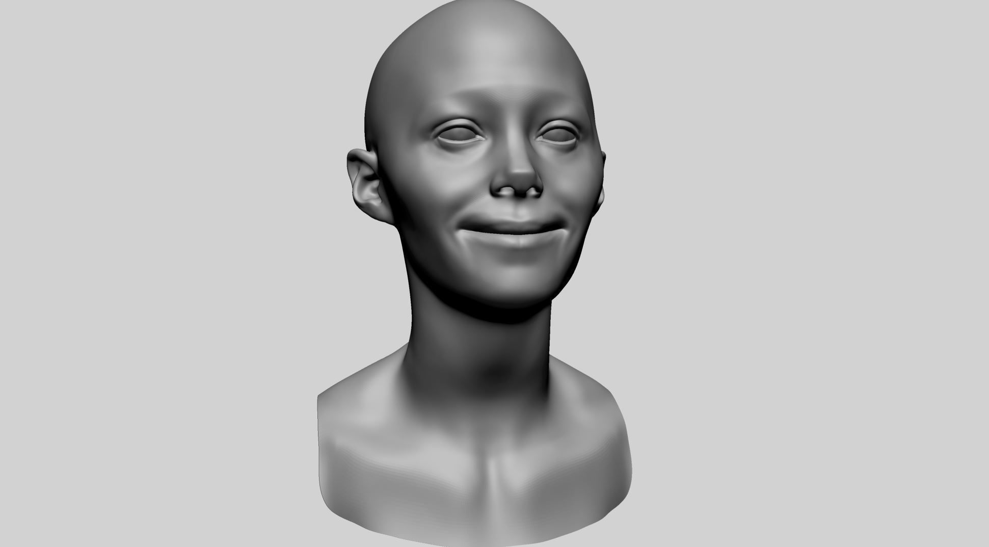 Female Head Basemesh - Expressions 3D model_3