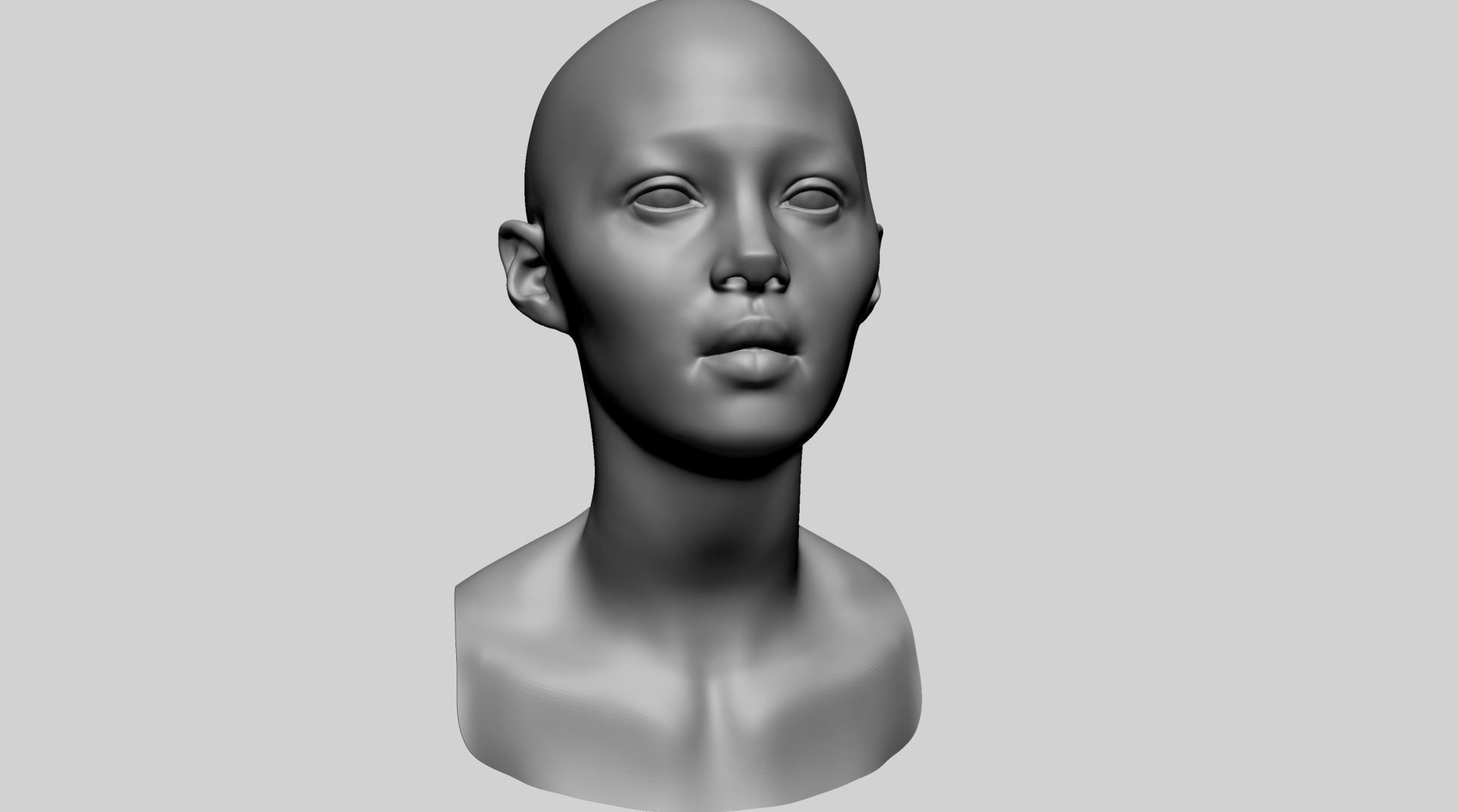 Female Head Basemesh - Expressions 3D model_5