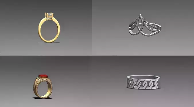 Rings gold ring with stone