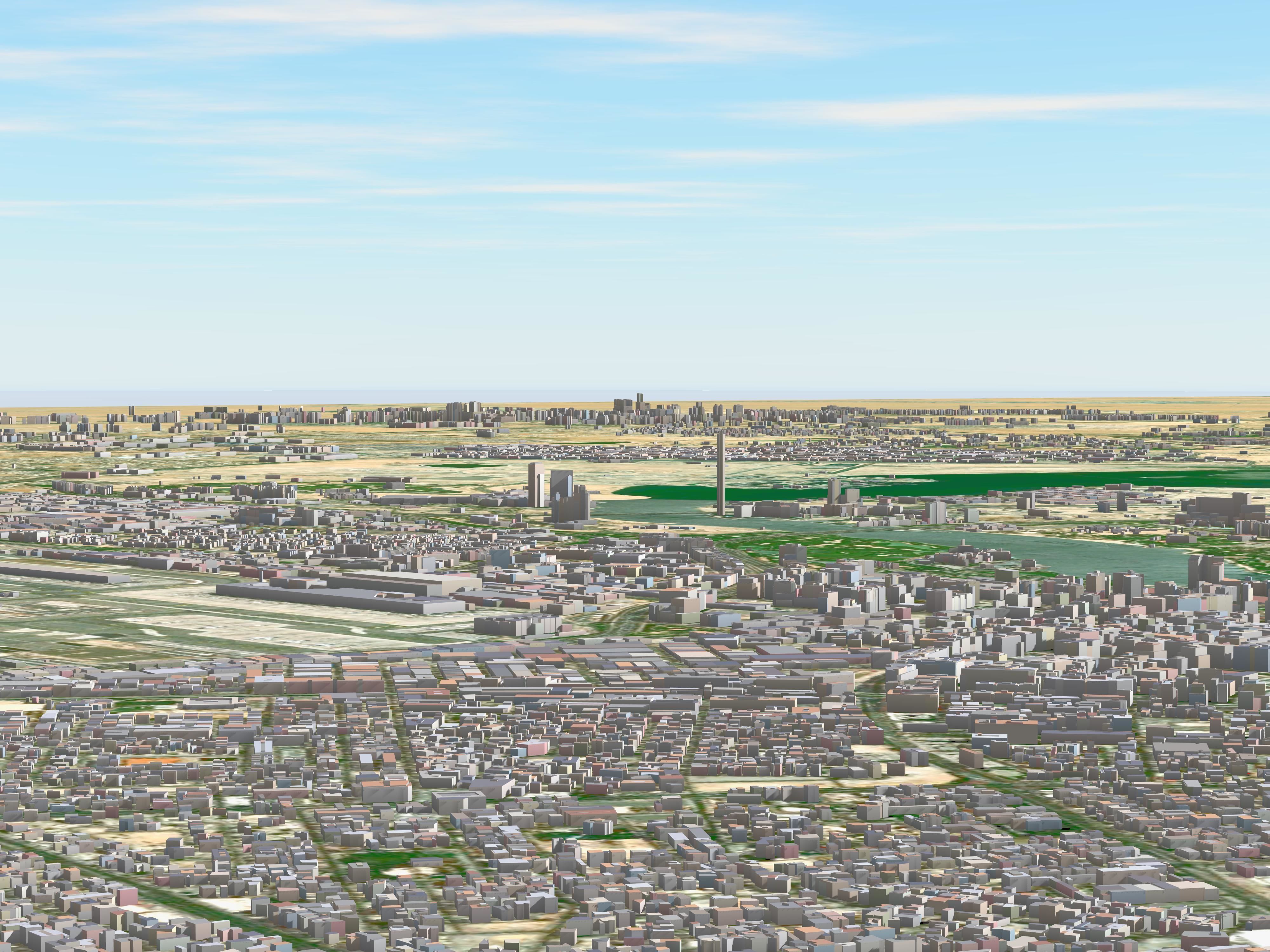 Dubai City Full Low poly Low-poly 3D model_10