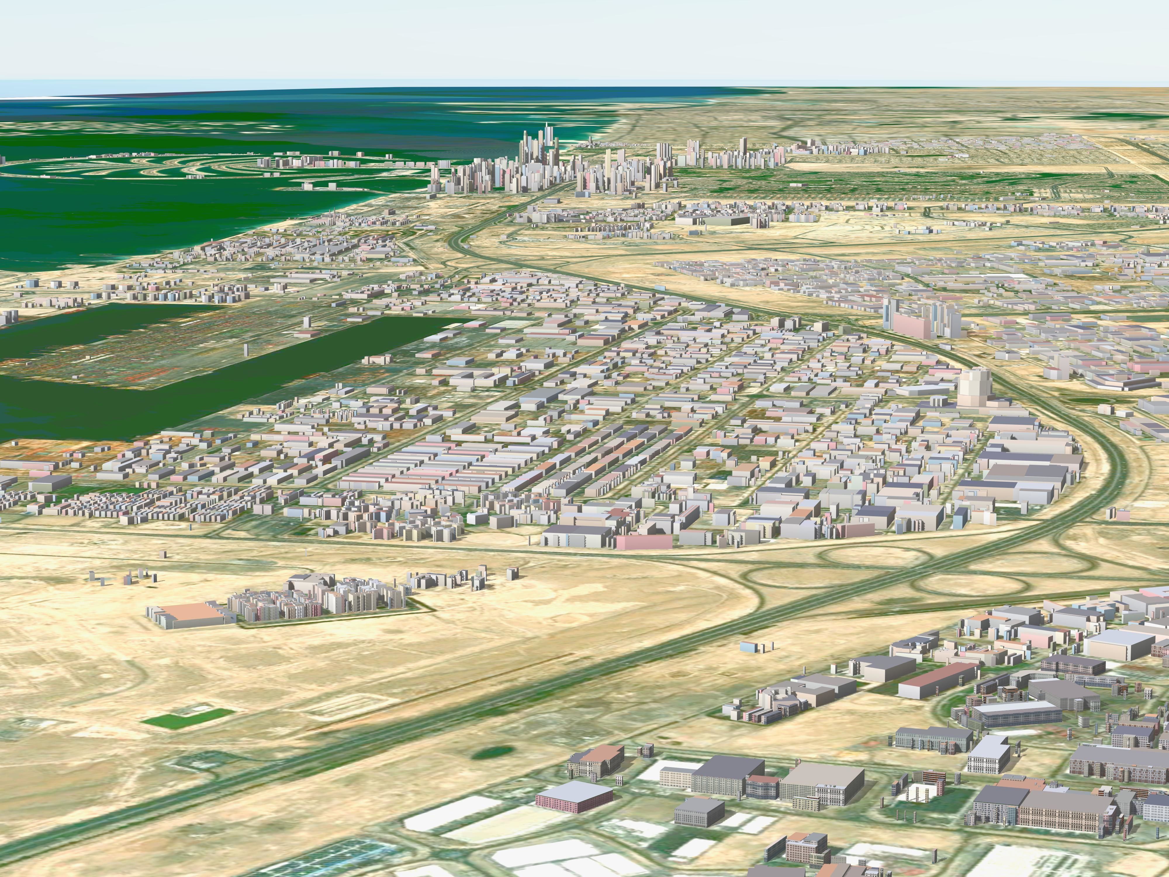 Dubai City Full Low poly Low-poly 3D model_8