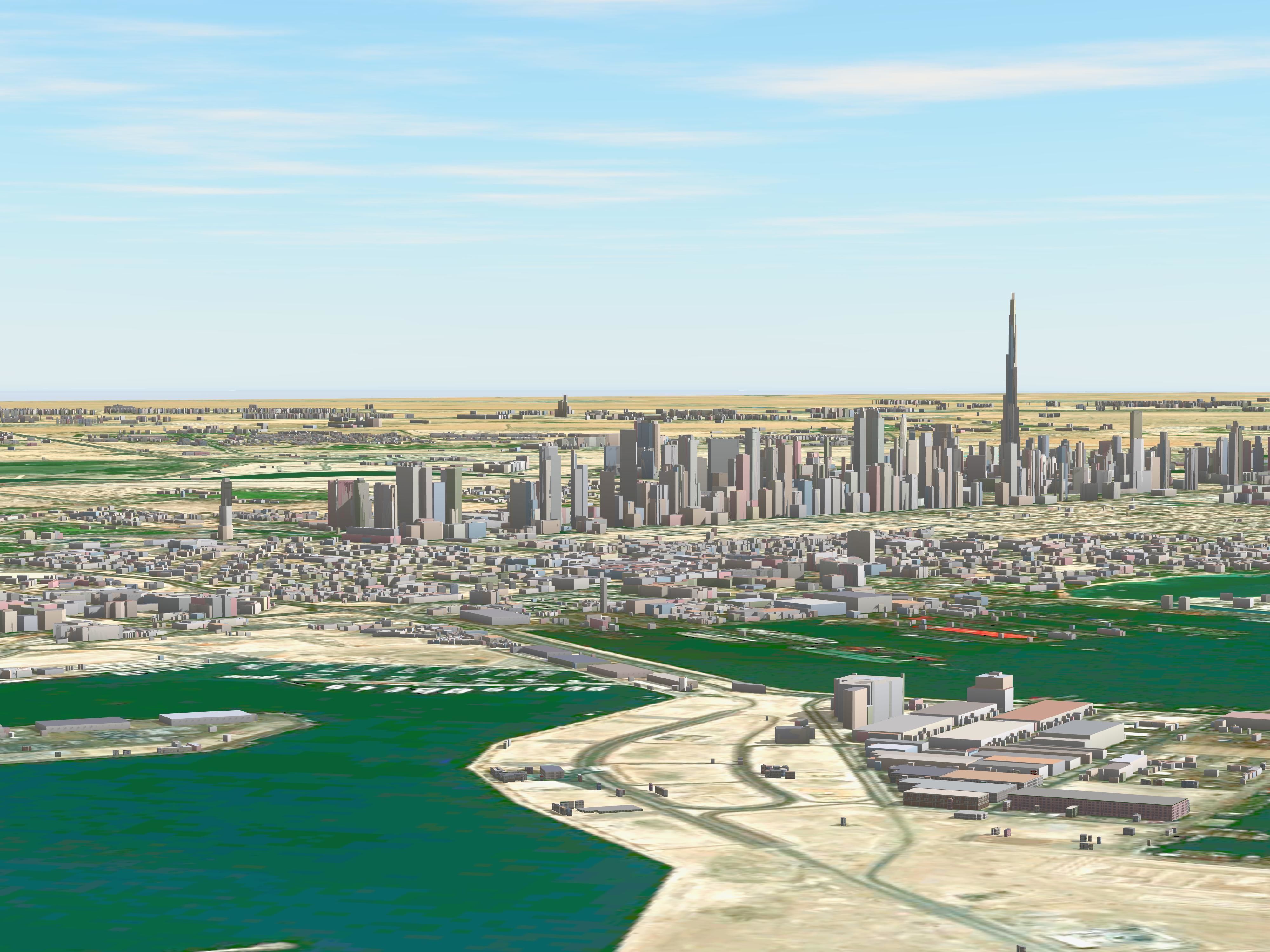 Dubai City Full Low poly Low-poly 3D model_6