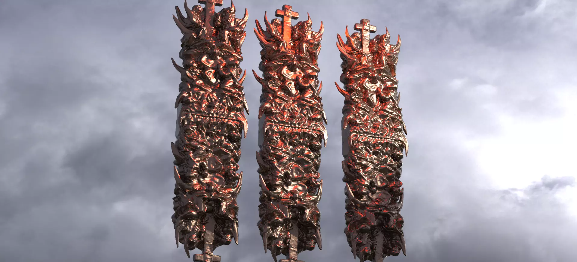 Dantes Inferno Hell Cube Sculpture 2  3D model_0