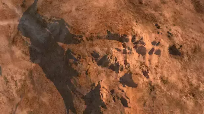 Real Desert Mountain Landscape Free 3D model