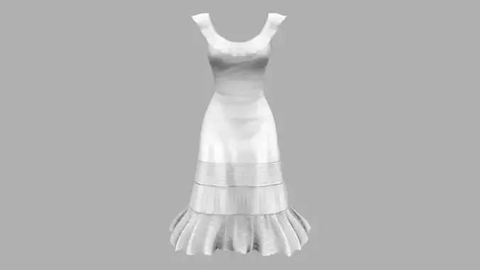 Open Back Fashion Midi Dress