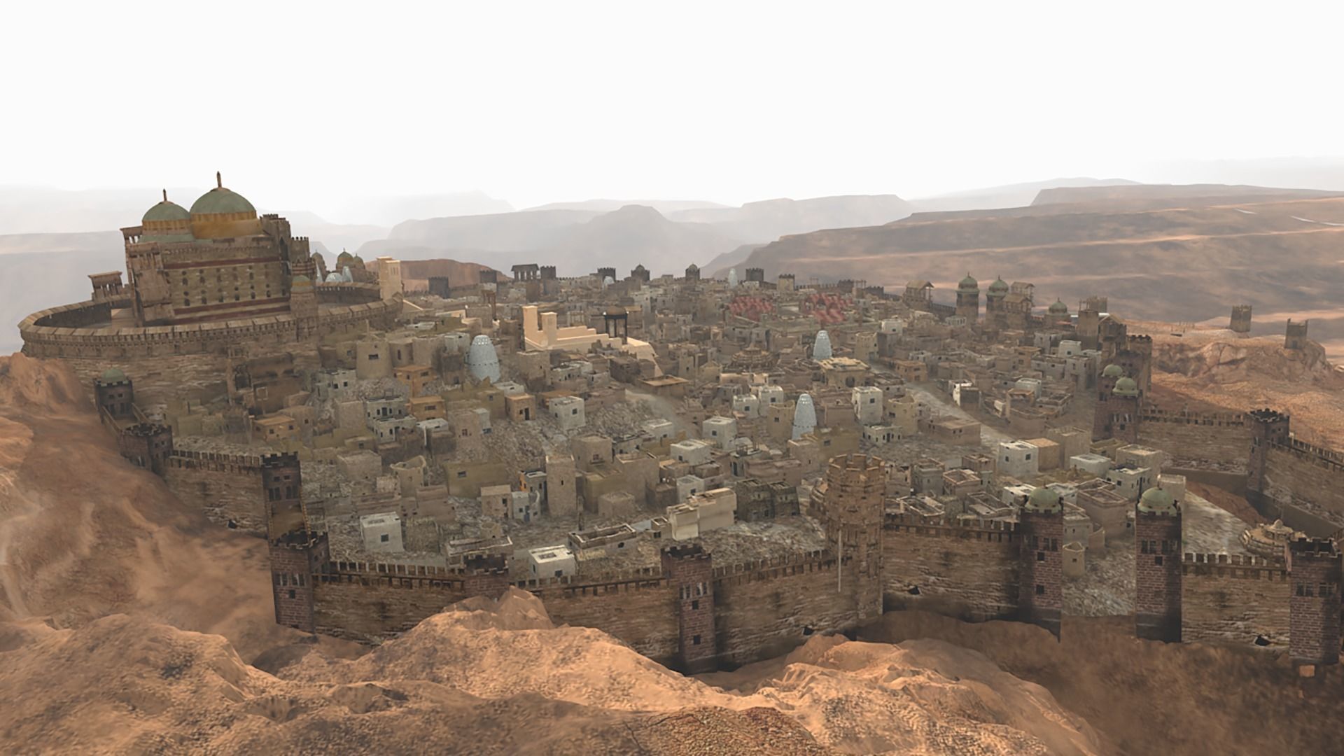 MiddleEast City Fantasy Desert Arab City 3D model_19