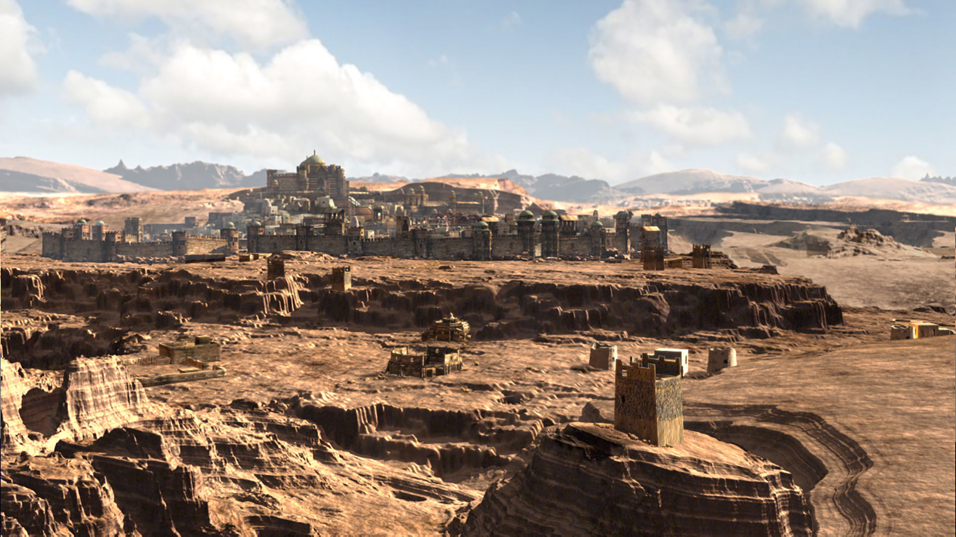 MiddleEast City Fantasy Desert Arab City 3D model_11